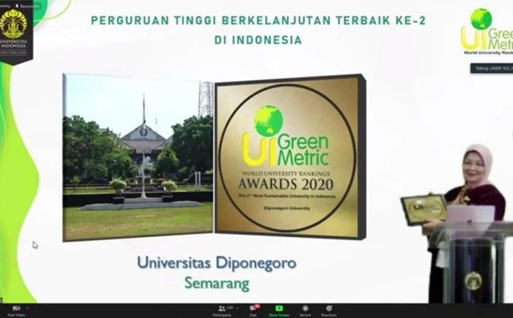 UNDIP 2nd Best Sustainable Higher Education in UI GreenMetric Rankings 2022