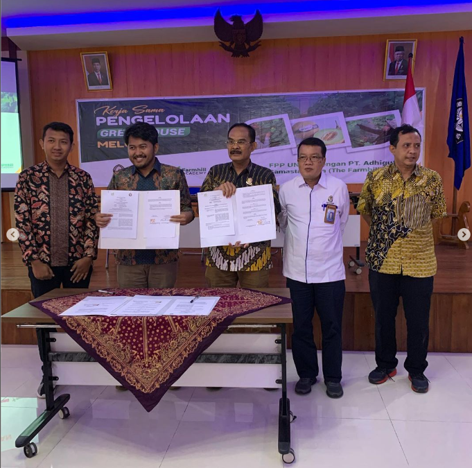 Kerjasama FPP UNDIP dengan Farmhill untuk Mengelola Greenhouse Melon